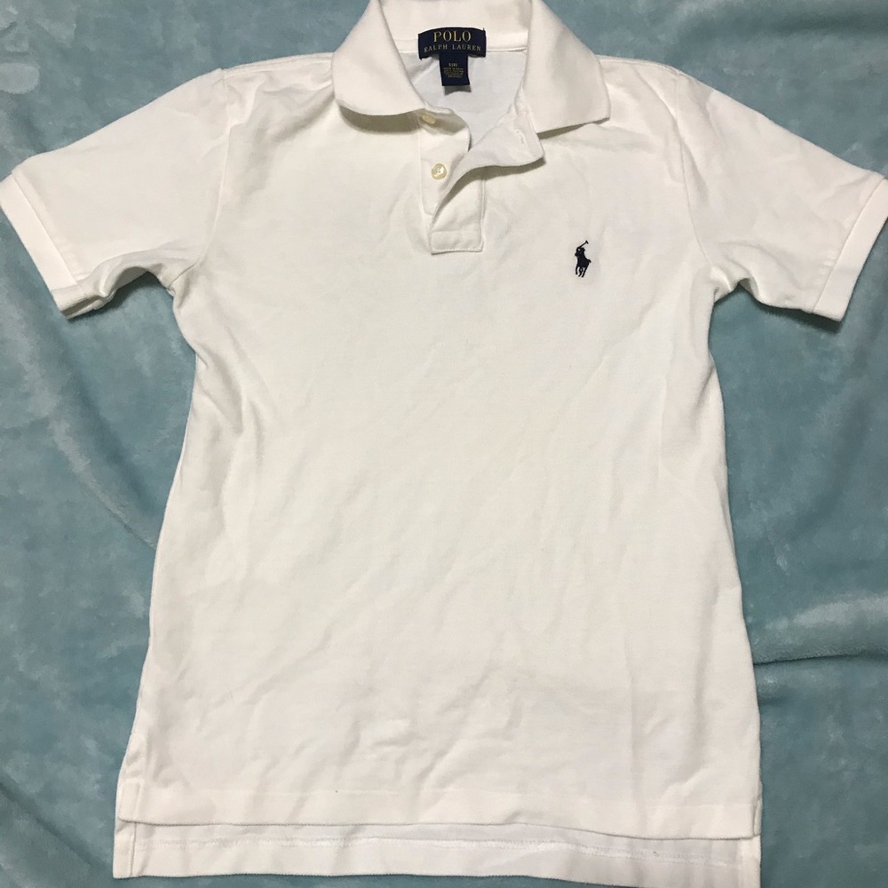 Boys white polo